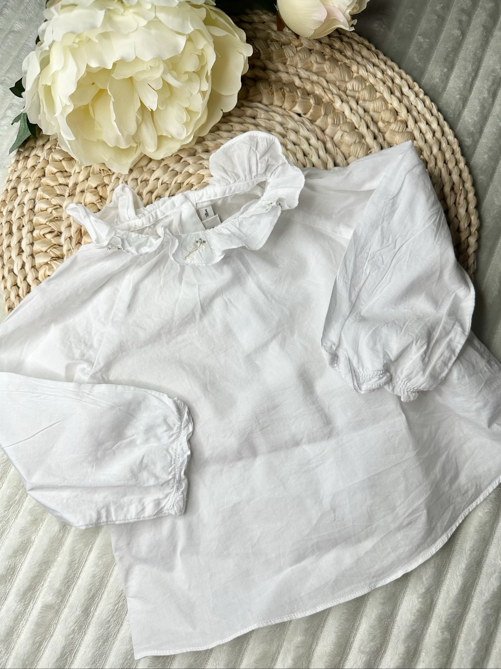 Blouse chemise blanche Cyrillus 18 mois 